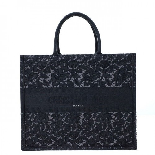 Чанта DIOR BOOK TOTE с бродерия C1286-34 черна