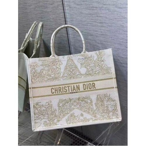 Чанта за книги DIOR с бродерия C1286-7 кремава