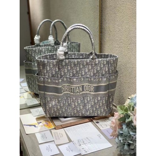 Плажна чанта DIOR CANVAS C0175 СИВА