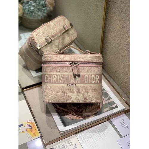 DIOR DIOR ПЪТЕН КЕЙС ЗА КОШНИЦИ розов Dior Oblique Embroidery S5480VR