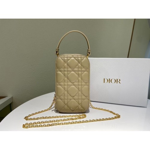 ЧАНТА DIOR MINI BOBBY Gradient Cannage Lambskin C0955 Cream