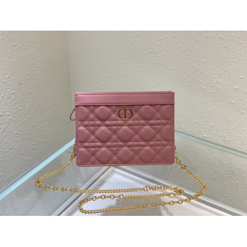 ЧАНТА DIOR MINI BOBBY Gradient Cannage Lambskin C4106 розово