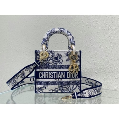 DIOR MINI LADY D-LITE Чанта с бродерия M0500BZ-2