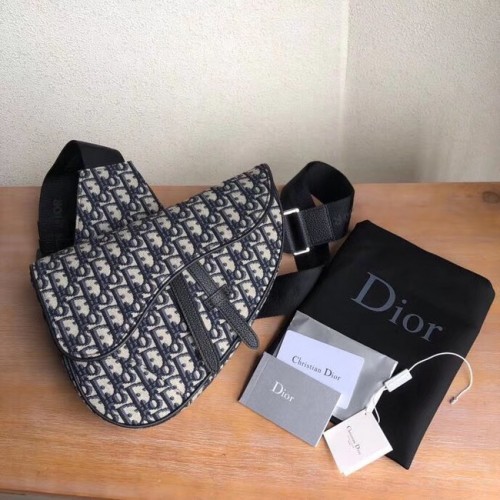 Чанта за колан DIOR OBLIQUE SADDLE M9019 синя