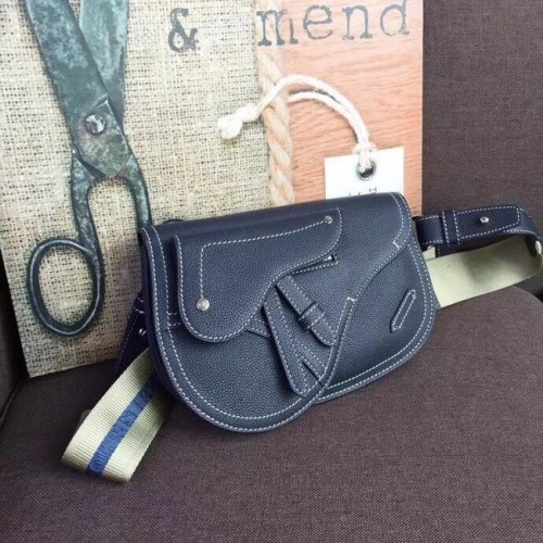 Чанта за колан DIOR OBLIQUE SADDLE M9021, кралско синьо