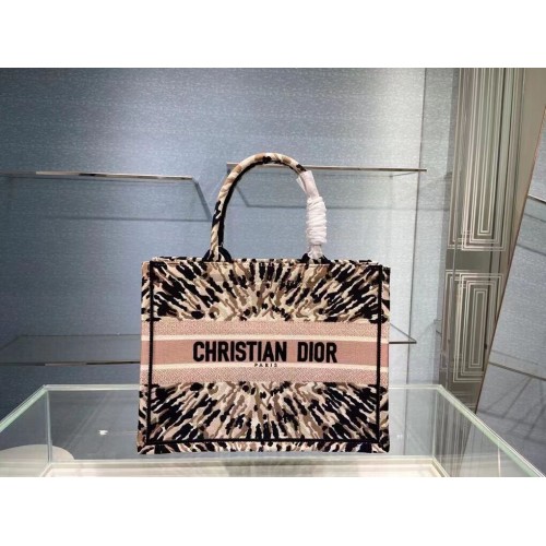 Малка чанта DIOR за книги с многоцветна вратовръзка и бродерия Dior C1296-2