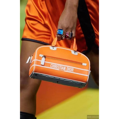 Малка чанта DIOR с релефна кожа C9201 оранжева