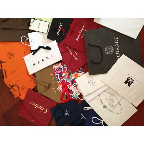 Дизайнерска хартиена чанта за пазаруване за портфейли, часовници, бижута, колани, шалове, слънчеви очила