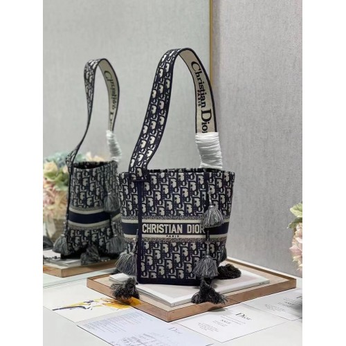 Чанта Dior Bubble Maple Leaf с бродерия C1076 ЧЕРНА