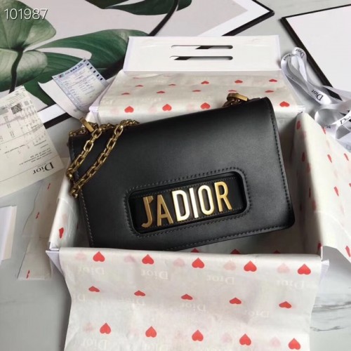 Чанта Dior Jadior Flap с верижка от телешка кожа M9000C черна