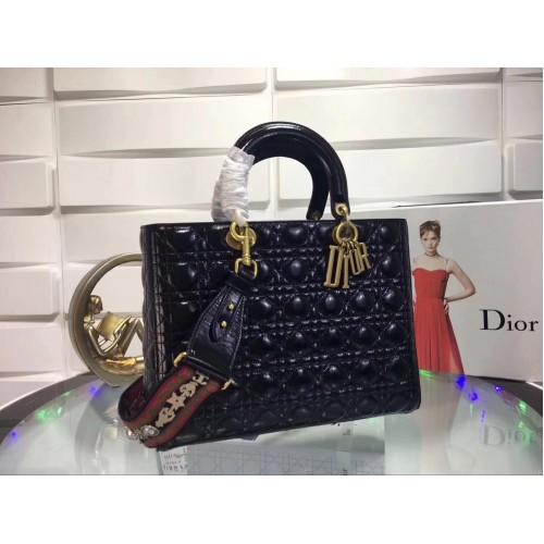 Дамска чанта Dior оригинална кожа D6357 черна