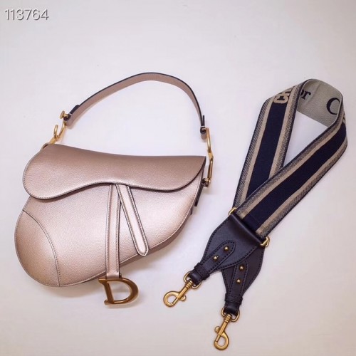 Чанта Dior Mini Saddle от телешка кожа M0447 Gold