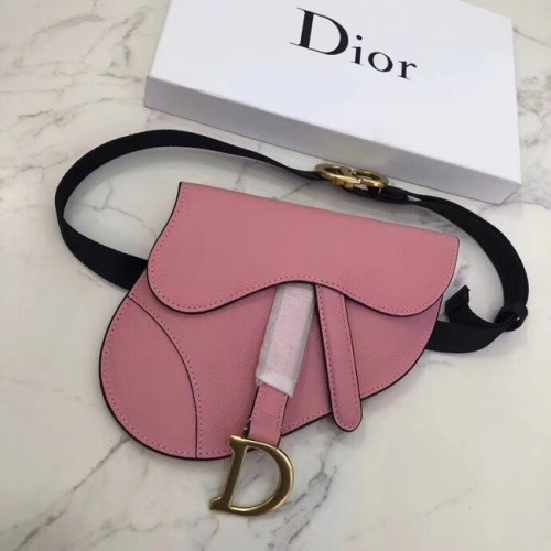 Dior чанта тип „седло-клъч“ VAN KALFSLEER S5632C розово-балетно розово
