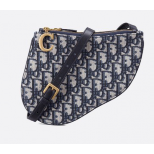 Dior седло DIOR OBLIQUE CLUTCH S5642C син