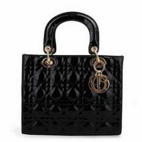 Чанти Dior Tote от лачена кожа, черни 6301