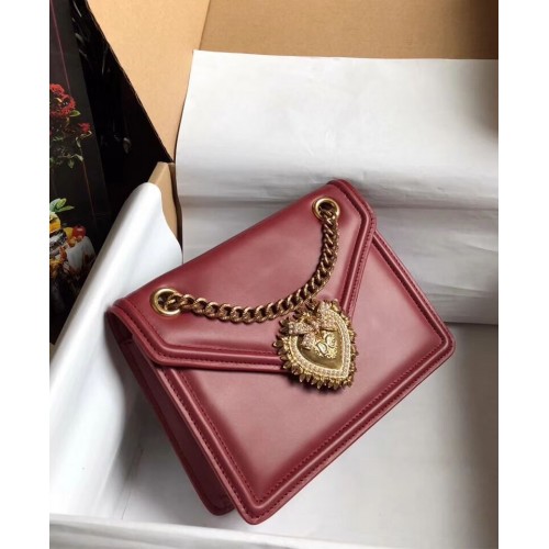 Дамски чанти Dolce Gabbana Calfskin 4046, цвят вино