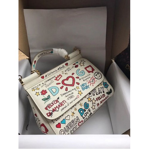 Dolce & Gabbana Оригинална кожа 4136 Graffiti White