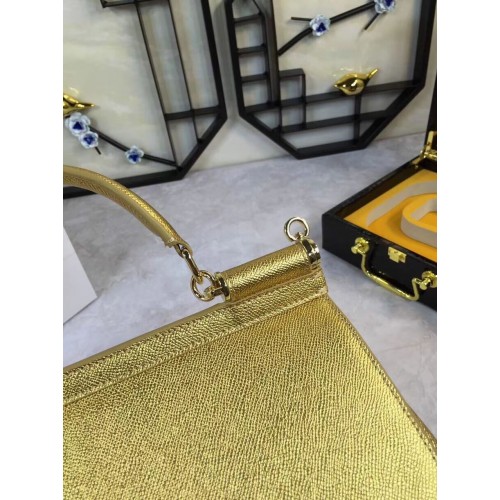 Dolce & Gabbana Оригинални кожени чанти 4136 златисти