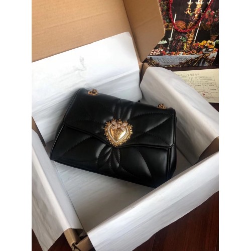 Оригинална кожена чанта Dolce Gabbana 4919 черна