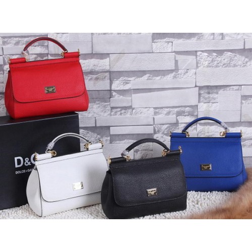 Чанта тип „тоут“ от кожа Dolce & Gabbana SICILY Litchi BB4136