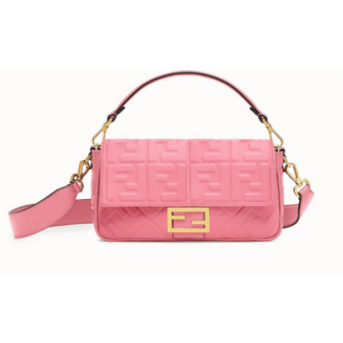 Мини чанта за рамо FENDI BAGUETTE 8BS017 розова