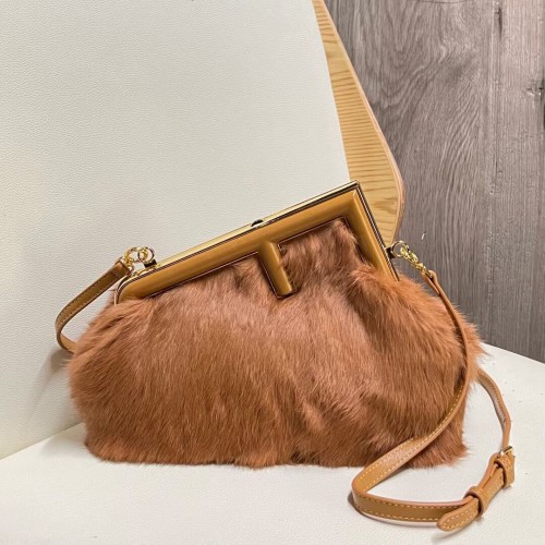 Чанта FENDI FIRST SMALL от норка 8BP129A кафява