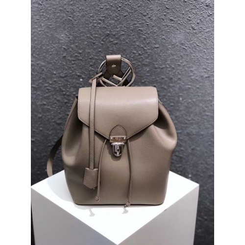 FENDI BACKPACK сива кожена раница 8BZ043A