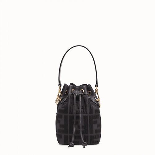 Мини чанта FENDI MON TRESOR от черен плат 8BS010