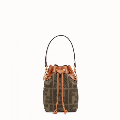 Мини чанта FENDI MON TRESOR от зелен плат 8BS010