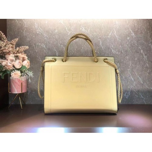 Чанта за пазаруване FENDI PACK MEDIUM, кожена, F1508, бежова