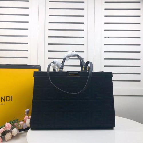 Чанта от плат Fendi PEKABOO X-TOTE 8BH374A черна