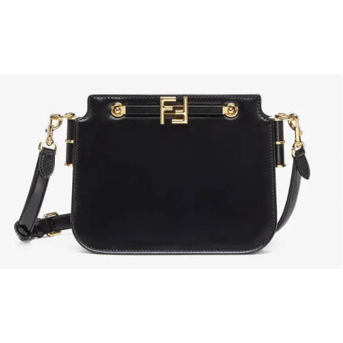 Кожена чанта FENDI TOUCH 8BT349AHK2 черна
