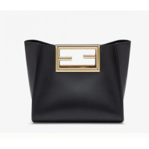 FENDI WAY малка кожена чанта 5FB6846 черна