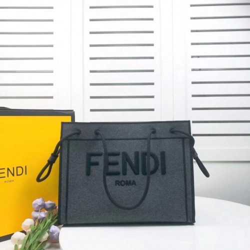 Чанта FENDI Canvas F6501 Тъмно сива