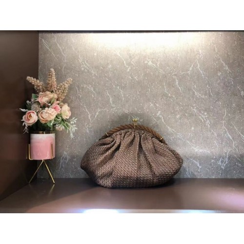 Чанта Fendi Raffia F7641 светлокафява