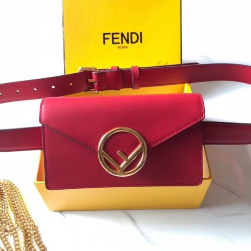 Чанта за колан Fendi BELT от естествена кожа 8BM005 червена