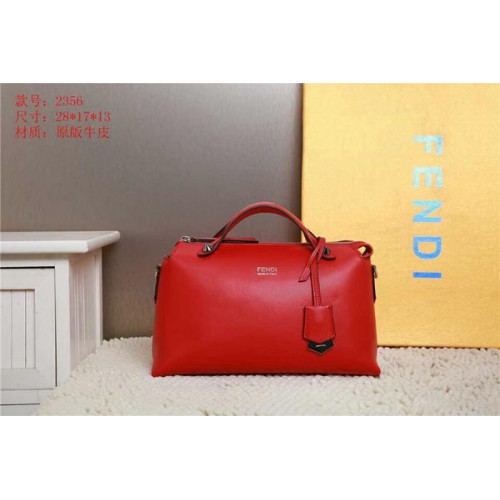 Чанта Fendi BY THE WAY от телешка кожа FD2356 червена