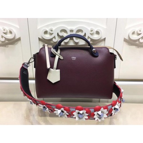 Чанта Fendi BY THE WAY оригинална, телешка кожа F21790, цвят вино