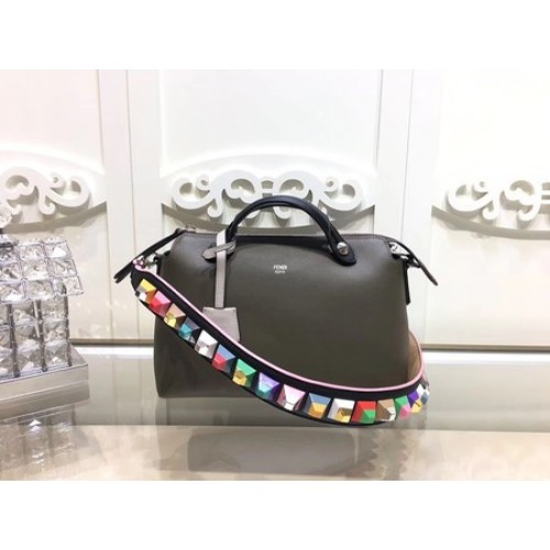 Чанта Fendi BY THE WAY оригинална от телешка кожа F2689 тъмнозелена