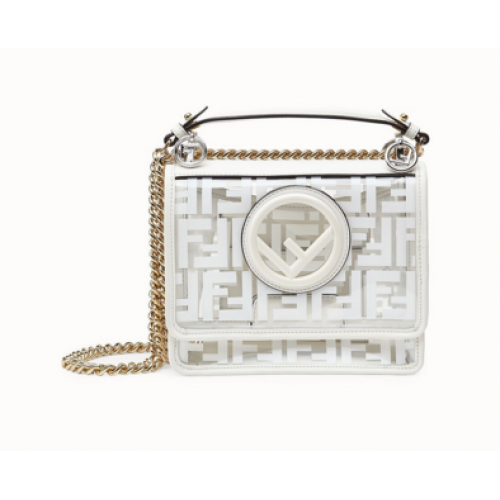 Чанта тип „тоут“ Fendi KAN IF SMALLPU 8BT286A7T бяла