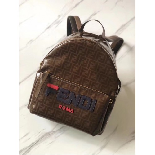 Fendi MINI BACKPACK Малка многоцветна платнена раница 8BZ036