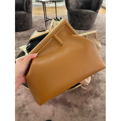 Чанта Fendi Original Leather Clutch 56833 Кафява