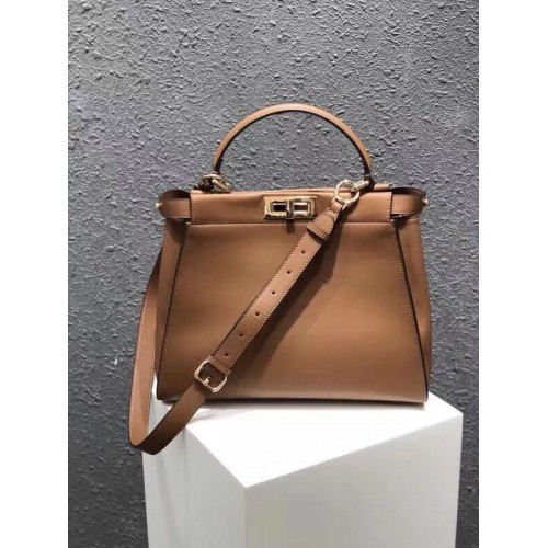 Чанта Fendi PEEKABOO Tote 3559 кафява