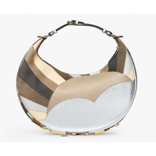 Малка кожена чанта Fendi graphy с многоцветна инкрустация 8BR798A