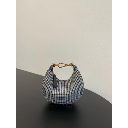 Мини чанта от плат Fendi graphy 7AS089A черно-бяла
