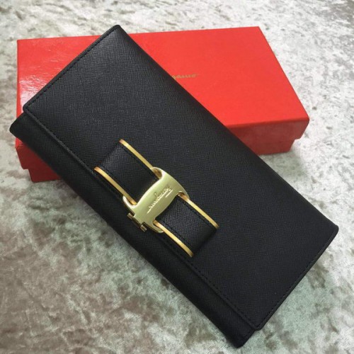 Портфейл Ferragamo Continental от телешка кожа SF30200 черен