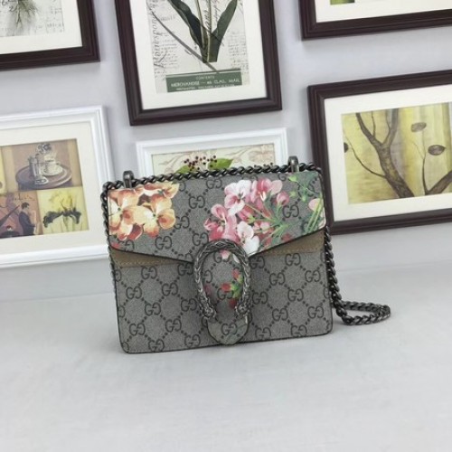 Чанта през рамо Gucci Mini Dionysus GG Canvas 421970 Каки