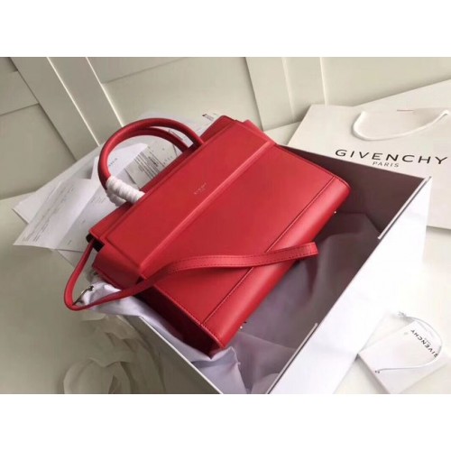 Кожена чанта за рамо GIVENCHY Horizon 95828 червена