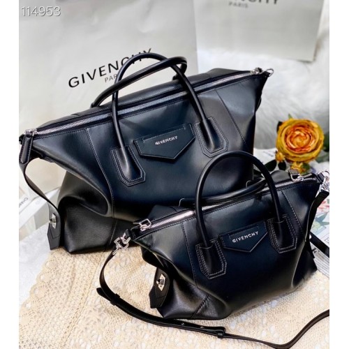 Оригинална кожена чанта за рамо GIVENCHY 63188 черна