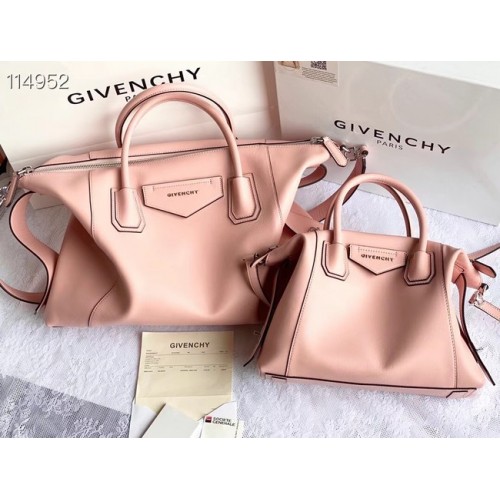 Оригинална кожена чанта за рамо GIVENCHY 63188 розова